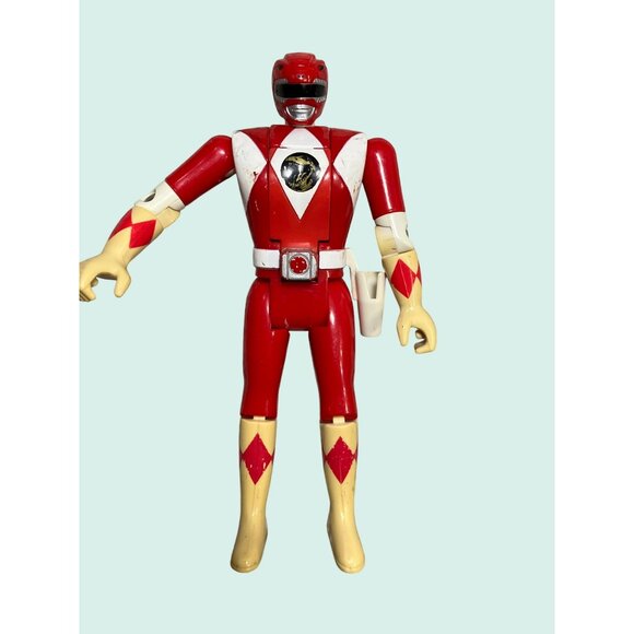Bandai Red Power Rangers Ranger Action Figure 5" Morphing Head Vintage 1993 - Picture 1 of 10